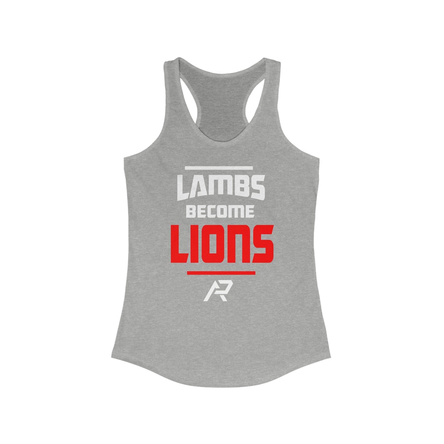 Women's LAMBS BECOME LIONS Racer Tank